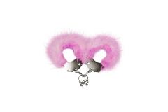 Наручники металлические Adrien Lastic Handcuffs Pink с розовой пушистой отделкой