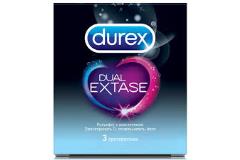 Durex №3 Dual Extase - рельефные стимулирующие презервативы, 3 шт.