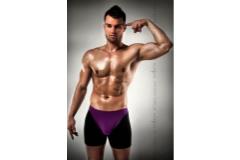 Мужские шорты с фиолетовым гульфиком Passion 009 THONG violet L/XL