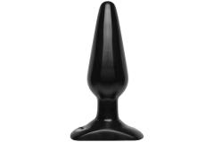 Анальная пробка Doc Johnson Smooth Classic Medium - Black, макс. диаметр 3,8см