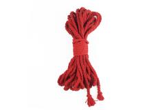 Хлопковая веревка BDSM 8 метров, 6 мм, цвет красный