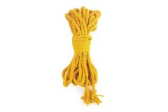 Хлопковая веревка BDSM 8 метров, 6 мм, цвет желтый