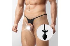Мужские трусы XS-2XL с силиконовой анальной пробкой Art of Sex - Joni plug panties size S Black