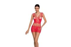 Бодистокинг — мини-платье с бабочками Passion BS090 red