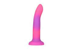 Светящийся в темноте фаллоимитатор ADDICTION Rave 8? Glow in the Dark Dildo Pink Purple, 20,3 см