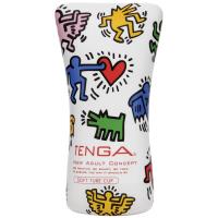 Tenga Keith Haring Soft Tube Cup - Мастурбатор с контролируемой интенсивностью, 12.7х4.5 см (белый)