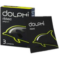Dolphi Ribbed №3 - ребристые презервативы, 3 шт.