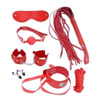 Набор MAI BDSM STARTER KIT N?75: плеть, кляп, наручники, маска, ошейник с поводком, веревка, зажимы