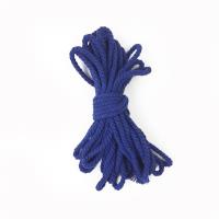 Хлопковая веревка BDSM 8 метров, 6 мм, цвет синий