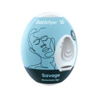 Самосмазывающийся мастурбатор-яйцо Satisfyer Masturbator Egg Single Savage, одноразовый, не требует смазки