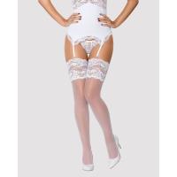 Obsessive 810-STO-2 stockings white S/M